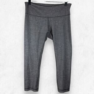 Lululemon Crop Leggings Women’s Size 8 Heathered Gray Low Cut Pocket